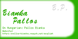 bianka pallos business card
